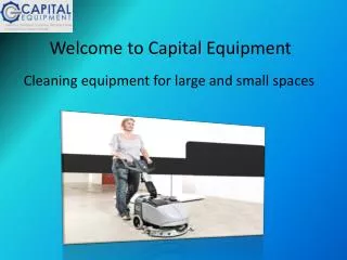 Floor Scrubber Hire - Capital Equipments