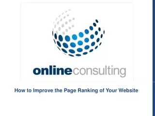 How to Improve the Page Ranking of Your Website