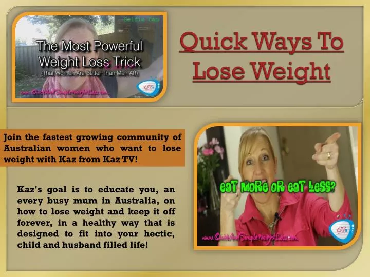 quick ways to lose weight
