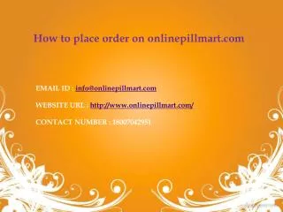 How to place order of abortion pill pack on onlinepillmart?