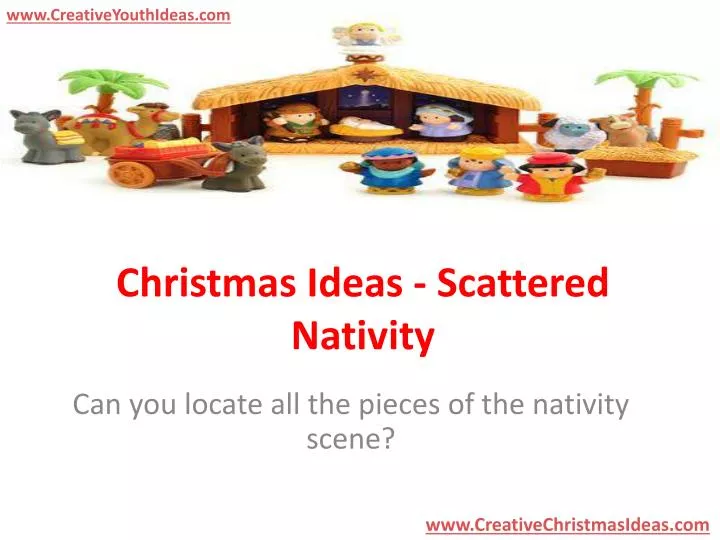 christmas ideas scattered nativity