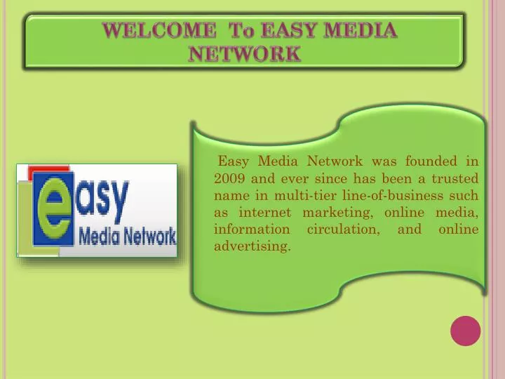 welcome to easy media network