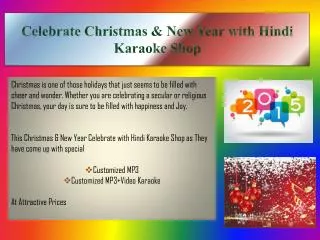 Celebrate Christmas & New Year with Hindi Karaoke Shop