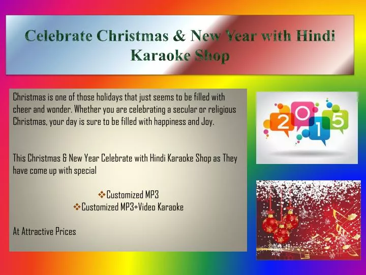 celebrate christmas new year with hindi karaoke shop