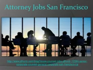 Attorney Jobs San Francisco