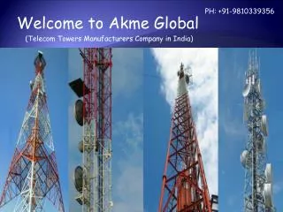 Telecommunication Towers manufacturers Company India