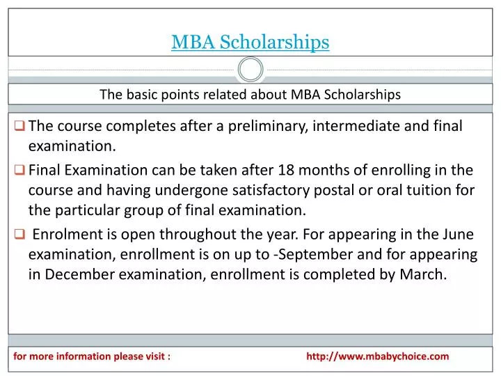 mba scholarships