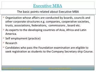 Some logical view about Executive mba