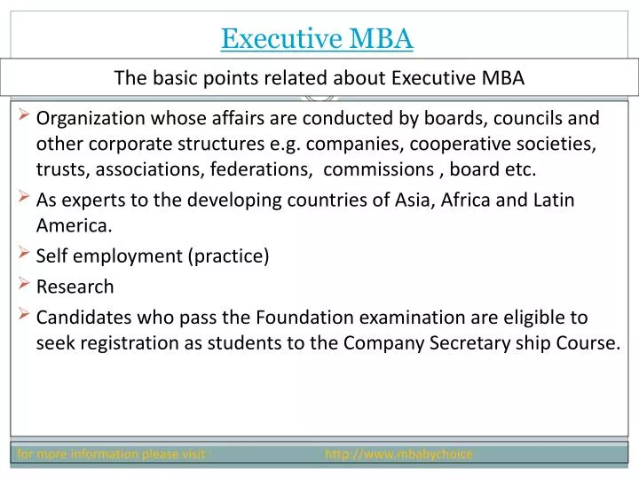 executive mba