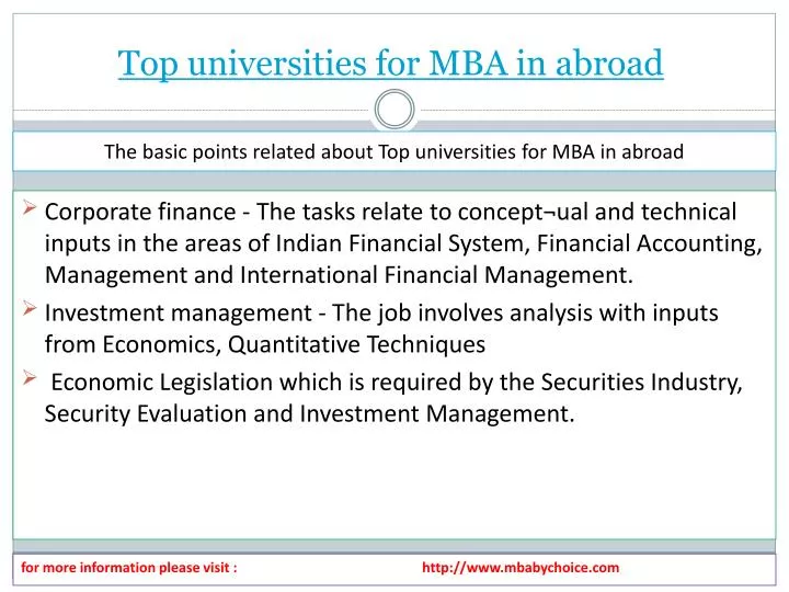 top universities for mba in abroad