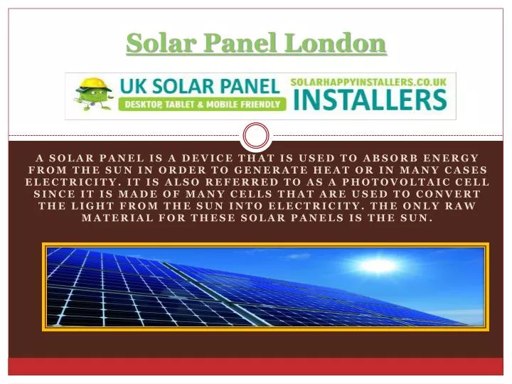 solar panel london