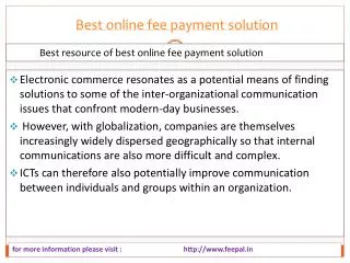 Facts about best online fee payment solution