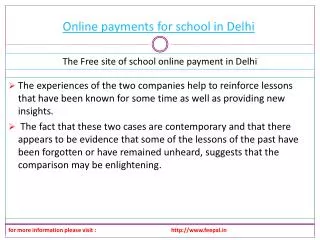 Important Guidelines for online payment for school in Delhi