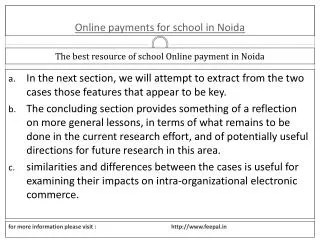 Basic categories of Internet online payment for school in No