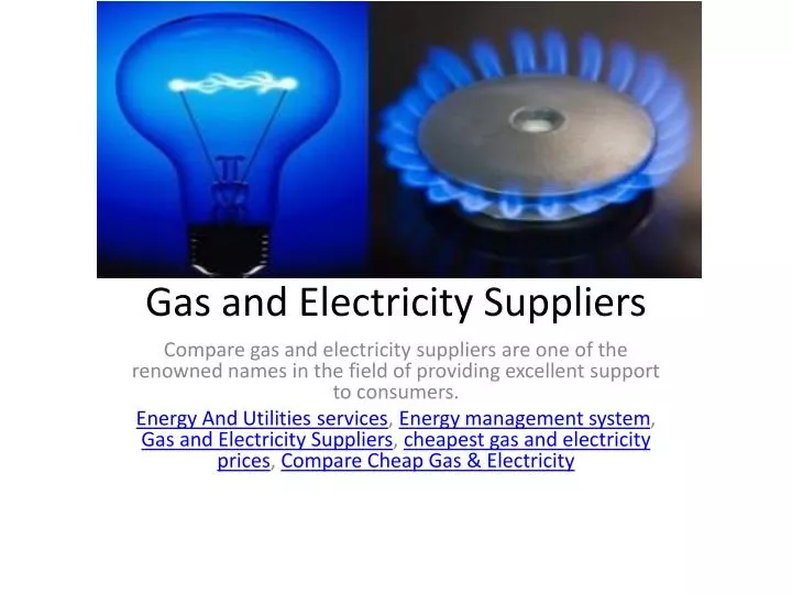 gas and electricity suppliers