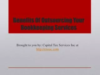Benefits Of Outsourcing Your Bookkeeping Services
