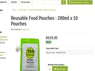 Get Reusable Pouch Australia-best food pouch provider in australia