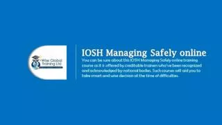 IOSH Managing Safely online