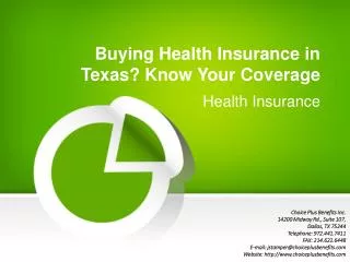 Health Insurance in Dallas, Texas