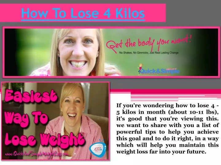 how to lose 4 kilos