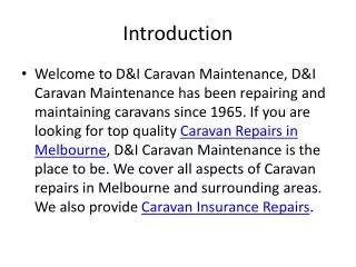 D&I Caravan Maintenance