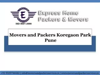 Movers and Packers in Koregaon Park Pune | Express Home Pack