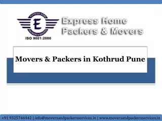 Movers and Packers in Kothrud Pune | Express Home Packers &