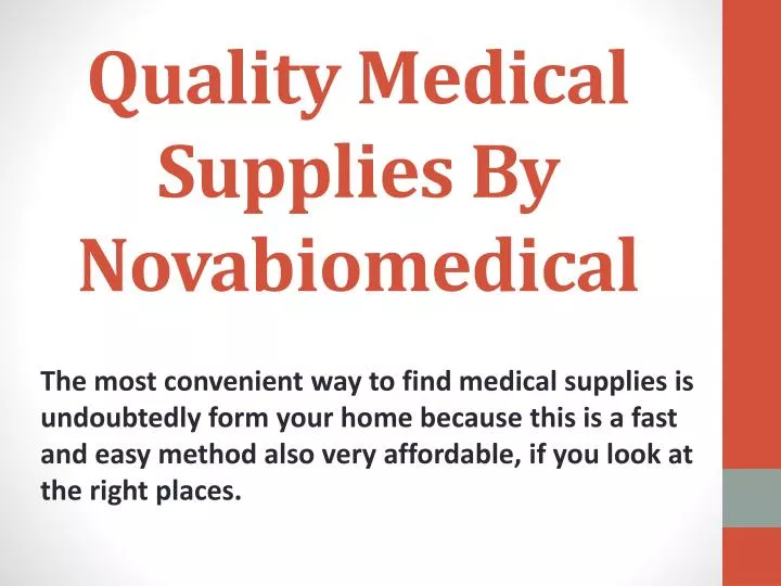 quality medical supplies by novabiomedical