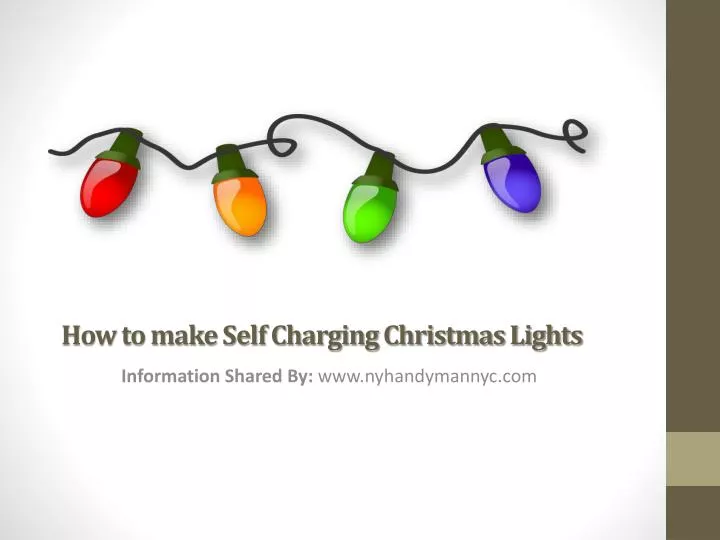 how to make self charging christmas lights