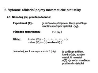 Vybrané základní pojmy matematické statistiky