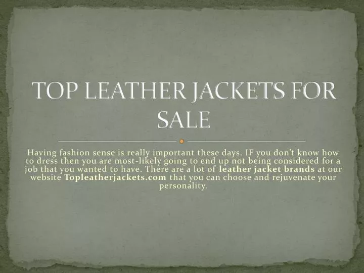 top leather jackets for sale