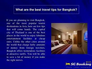 What are the best travel tips for Bangkok?