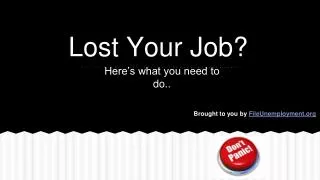 Follow These Steps When Lost Your Job