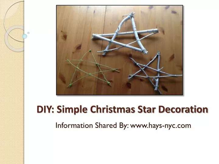 diy simple christmas star decoration