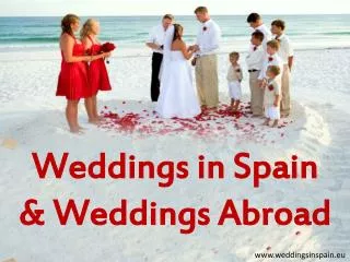 Perfect Weddings Abroad | Wedding in Spain | Elopement Packa