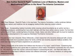 New Author David Di Paolo Combines Love of Medicine