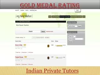 Gold Medal rating