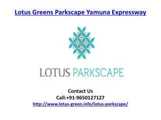 Lotus Greens Parkscape Residential Apartments