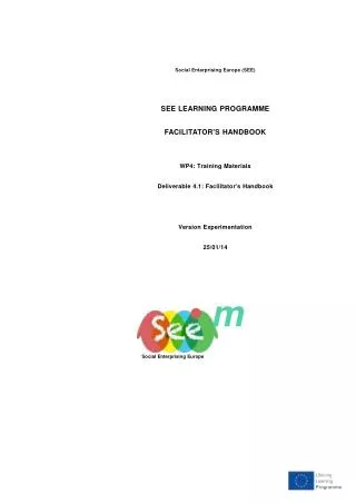 Social Business Training Facilitators - Handbook