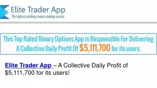 Elite Trader App