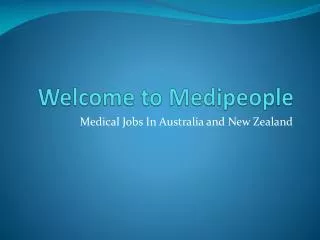 Medipeople Group - Medical Jobs In Australia and New Zealand