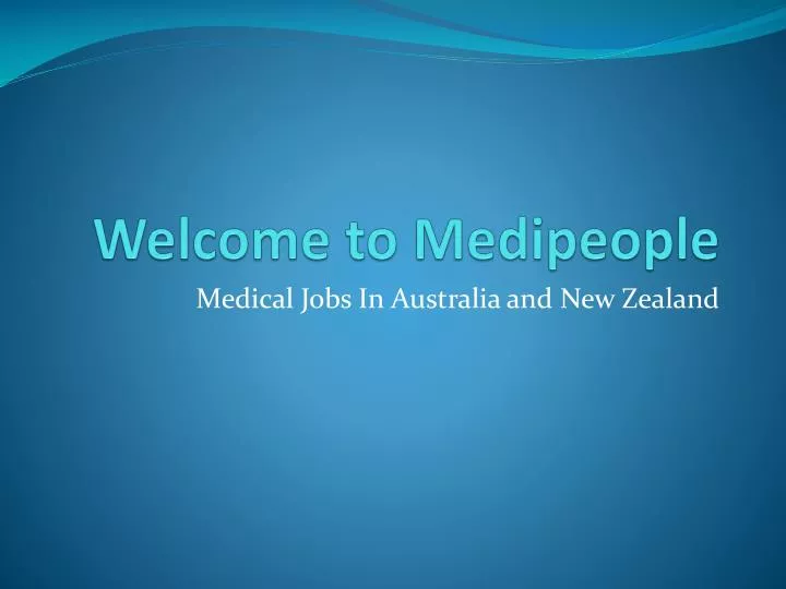 welcome to medipeople