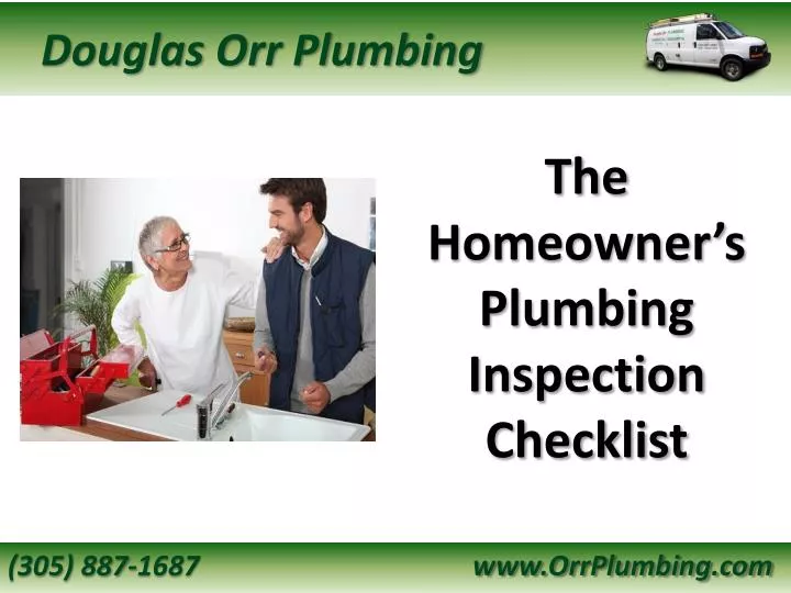 the homeowner s plumbing inspection checklist