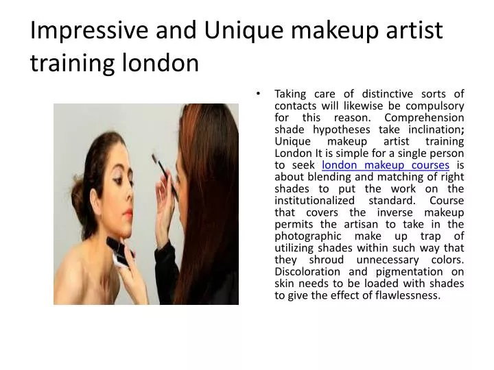 impressive and unique makeup artist training london