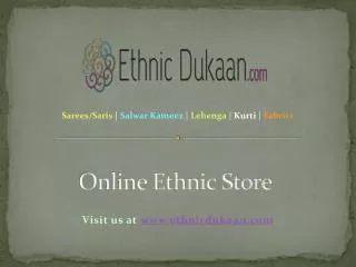 Online Ethnic Store - Party Wear and Designer Sarees, Salwar