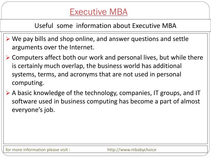 executive mba