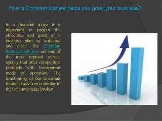 How a Christain advisor helps you grow your business?