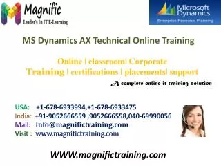 Microsoft Dynamics AX Training Courses