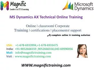 Microsoft Dynamics AX(AXAPTA) Online Training