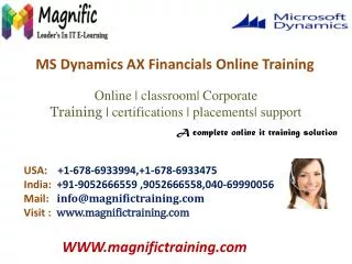 microsoft dynamics ax financials online training